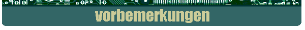vorbemerkungen